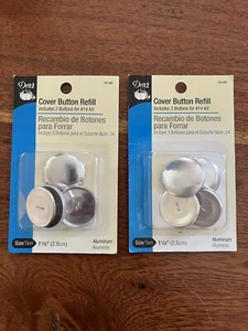 2 Packs - Dritz Cover Button Refill 1-1/8" (2.8cm) 3 Buttons - For #14 Kit - Picture 1 of 1