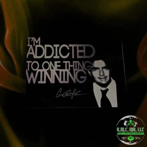 *CHARLIE SHEEN SIGNED AUTOGRAPHED 16X20 WINNING B&W COLLAGE POSTER W/PROOF #CHAR - Picture 1 of 2