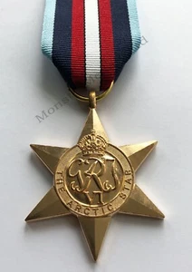 Zweiter Weltkrieg Arktischer Stern Ersatzkopie Medaille in voller Größe mit Montageoptionen - Bild 1 von 1