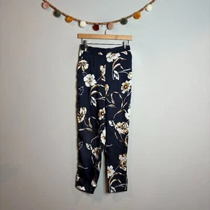 Forever 21 blue floral tapered pants - Picture 1 of 4
