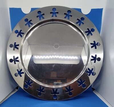 Vassoio acciaio inossidabile 18/10 Alessi KKGT girotondo diametro cm. 40  - Immagine 1 di 2