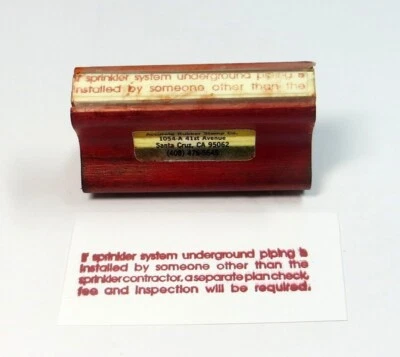 Tinta de goma vintage 3" escritorio de oficina sello de madera coleccionable artes y manualidades Foto 1 de 4