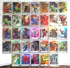 2023 Marvel Platinum 33 Rainbow Refractors Iron man Captain America Beast Hela++ - Picture 1 of 2