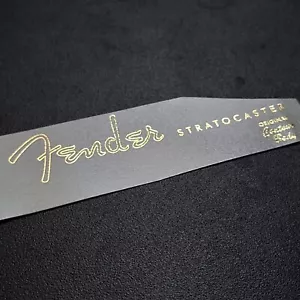 Calcomanía Stratocaster Headstock tobogán acuático años 50 contorno dorado estilo guardabarros NUEVO - Imagen 1 de 1