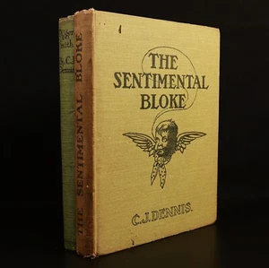 1918 Digger Smith & 1915 Sentimental Bloke CJ Dennis Antique Australian Books - Picture 1 of 17