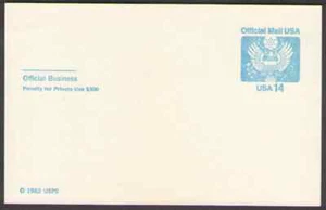 US. UZ3. 14c. Great Seal. Official Postal Cards. MNH. 1985 - Picture 1 of 1