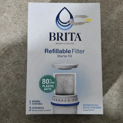 Brita Refillable Filter Starter Kit w/ Reusable Filter Shell & 3 Filter Refills - Image 1 of 4