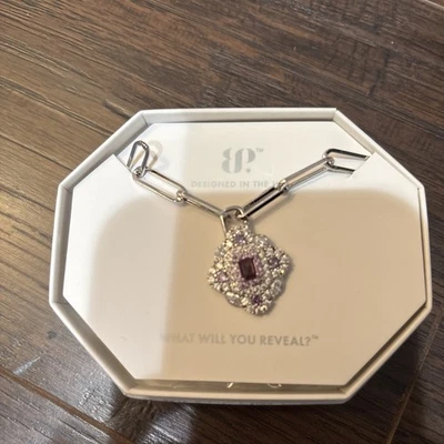 bomb Party 2025 Og Necklace Every Shine Remembered Amethyst Rhodium Plating - Image 1 of 4