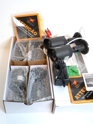 Lote de 6 cámaras de seguridad Q-See QCA7209B exterior/interior analógicas color HD Bullet Foto 1 de 4