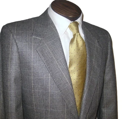 Abrigo Blazer Deportivo Tom James Glen a Cuadros 39R Negro Blanco Lana Hombre Chaqueta Foto 1 de 4