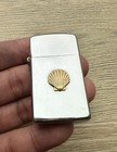 Vintage SHELL Gas Oil Advertising PARK SLIM Cigarette Lighter Chrome