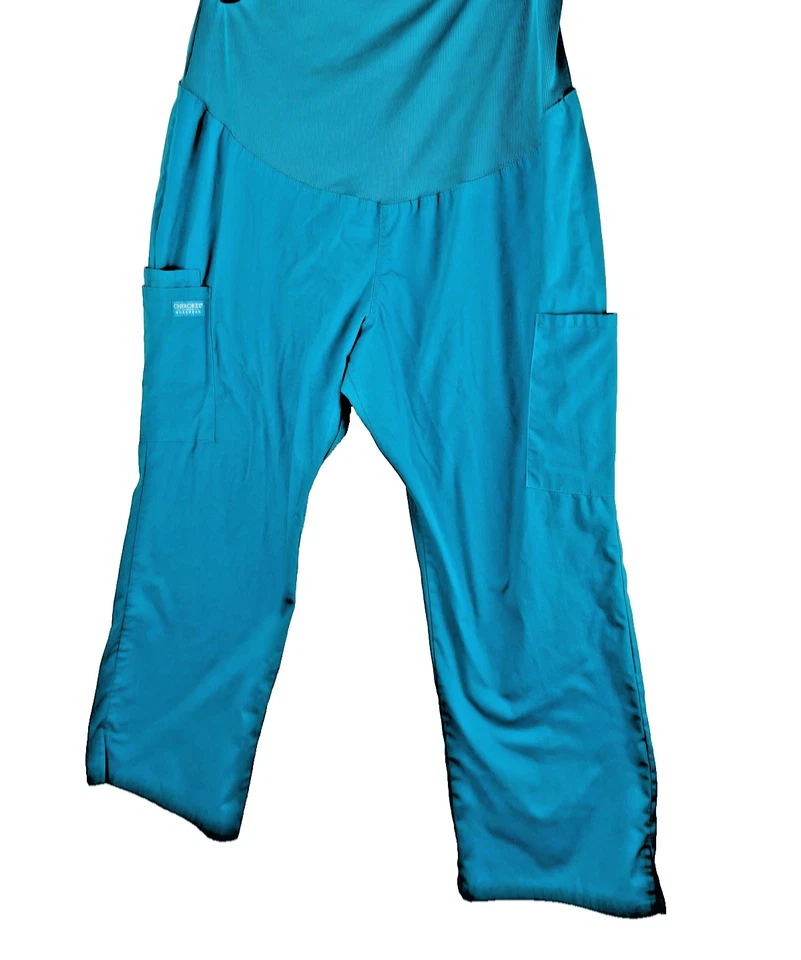 Pantalones Cherokee Workwear para mujer XL verde azulado exfoliante de maternidad pierna recta WW220P Foto 1 de 4