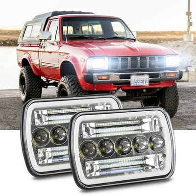 Par de faros LED de haz alto-bajo para camioneta Toyota 1982-1995 Foto 1 de 4