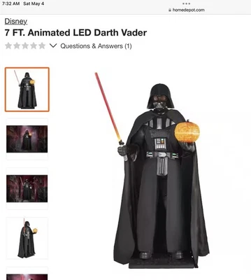 Darth Vader animado de 7 pies  Foto 1 de 3