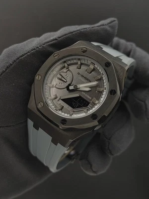 Casio G-Shock GMA-S2100SK "Mini Casioak" - Black Steel+Gray Rubber Custom Mod - Image 1 of 4