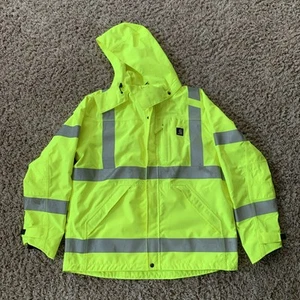 Carhartt Jacket High Visibility Large Class 3 Level 2 Used Nice 100499BLM - Picture 1 of 9