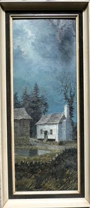Rex Preston (b.1948) Oil On Board. Cottage Under Dramatic Sky. 1971 - Picture 1 of 4