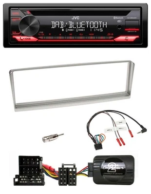 JVC CD DAB USB Bluetooth Lenkrad Autoradio für Alfa Romeo 156 2002-2003 silber - Bild 1 von 4