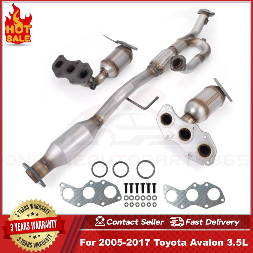 3x Catalytic Converter Fits 2005-2017 Toyota Avalon/2007-2017 Toyota Camry 3.5L Foto 1 de 4
