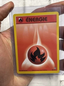 French Feu Energie Neon Genesis 107/111 Pokemon Card Fire Energy TCG WOTC NM Vtg - Picture 1 of 3