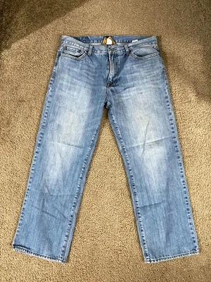 Lucky Brand Dungarees By Gene Montesano Jeans Men Blue Sz 34 Cotton Straight Leg - Image 1 of 4