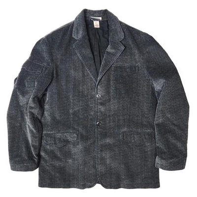 DKNY Mens Corduroy Blazer Jacket Dark Gray Size L Grunge Punk Y2k Career Edgy - Image 1 of 4