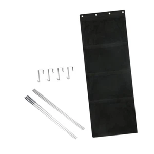over The Door Organizer Hanging Storage Mesh Basket Sturdy with 4 Hooks Folding - Picture 1 of 7