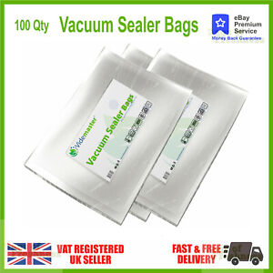 Vacuum Sealer Food Storage Bags Textured Strong Pouches Seal Embossed Vac x 100