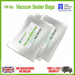 Vacuum Sealer Bags Textured Food Storage Strong Pouches Seal Embossed Vac x 100 - Picture 1 of 14