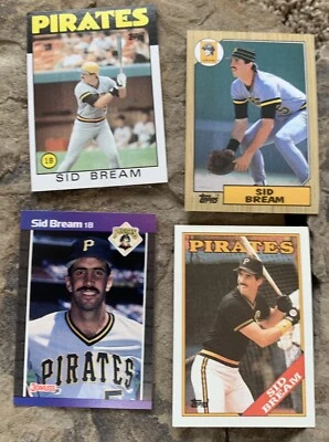 Tarjetas de béisbol de Sid Bream. Piratas de Pittsburgh Foto 1 de 3