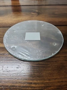 Round Glass Cutting Board / Trivet Clear Textured Tempered 7.75" Rubber Feet New - Picture 1 of 7