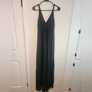 Maxi abito senza maniche Gypsy 05 nero 100% cotone Xsmall - Foto 1 di 6