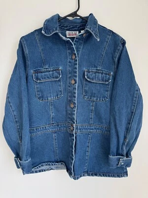 Vintage Bill Blass Denim Jean Barn Coat Jacket 100% Cotton Size M 90s Y2k - Image 1 of 4