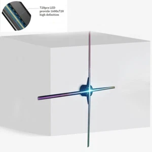 Portable 3D Hologram player Advertising Projector LED Dispaly Fan 65CM - Picture 1 of 13