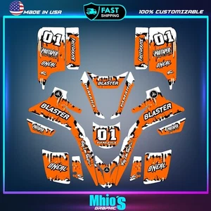 yamaha blaster yfs 200 yfs200 decals graphics stickers full kit atv quad wrap - Picture 1 of 4