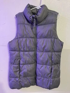 Old Navy Puffer Jacket Vest Children’s L ( 10 - 12 ) SHARK-GRAY Pocketed - Picture 1 of 4