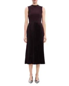 Theory Mixed Media Pleated Dress MSRP $595 Size S # 1B 2424 - Picture 1 of 2