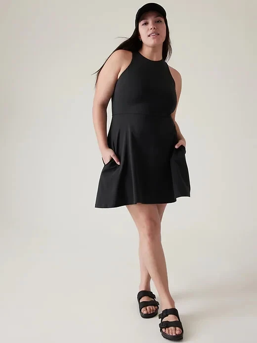 Athleta Conscious Dress SALVIA PINK PLUS SIZE 3X Sport Pocket Travel #534780