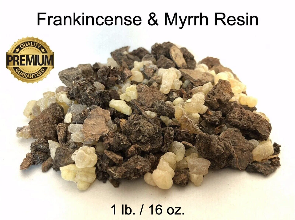 1 LB Frankincense and Myrrh Resin Incense Granular Mix Charcoal Burner Shaumerio - Image 1 of 4