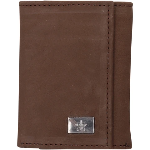 Houston Astros Leather Trifold Wallet with Concho Cover