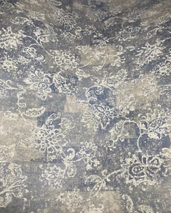 Lot 2 Rolls Norwalk Wallpaper Flower Blue And Gray WD24802 - Picture 1 of 12