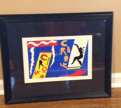 HENRI MATISSE LE CIRQUE JAZZ 系列带框镂空平版画艺术绝版画 — 第 1/4 张图片