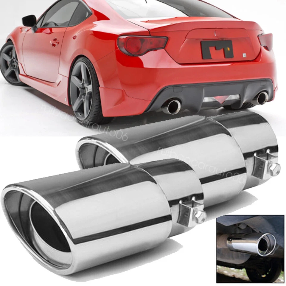 2XExhaust Pipe Tips For Scion FR-S BRZ Stainless Steel Tail Muffler 1.5" to 2.1" Foto 1 de 4
