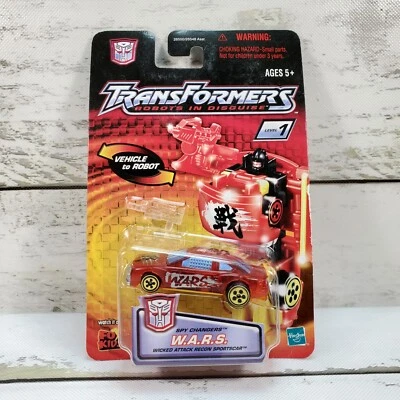 Transformers Robots In Disguise Spy Changers W.A.R.S. Figura Coche 2001 3" Vintage Foto 1 de 4