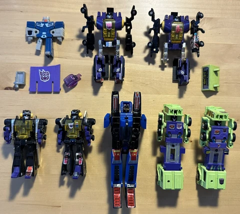 Constructicons, Insecticons, Dirge, etc. 1985 Hasbro/Takara Transformers G1 Lot Cover