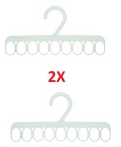 2x IKEA SLIBB Clothes Hanger 8 Grip Clips Space-Saving UV-Protected Green - Picture 1 of 2