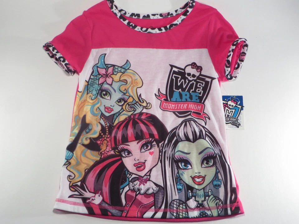 Nuevo top manga corta Monster High Sleepwear 1 pieza talla 10-12 Foto 1 de 4