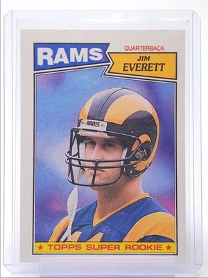 JIM EVERETT 1987 TOPPS SUPER ROOKIE FOOTBALL RAMS #145 RC Q0333 - Image 1 of 2