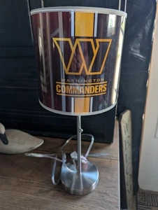 Washington Commanders silver base Lamp w/shade - Picture 1 of 3