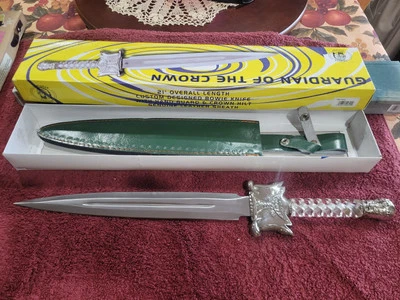 21" CHIPAWAY CUTLERY GUARDIAN Of The Crown BOWIE CW143cl Sheath Rare NIB Huge - Image 1 of 4